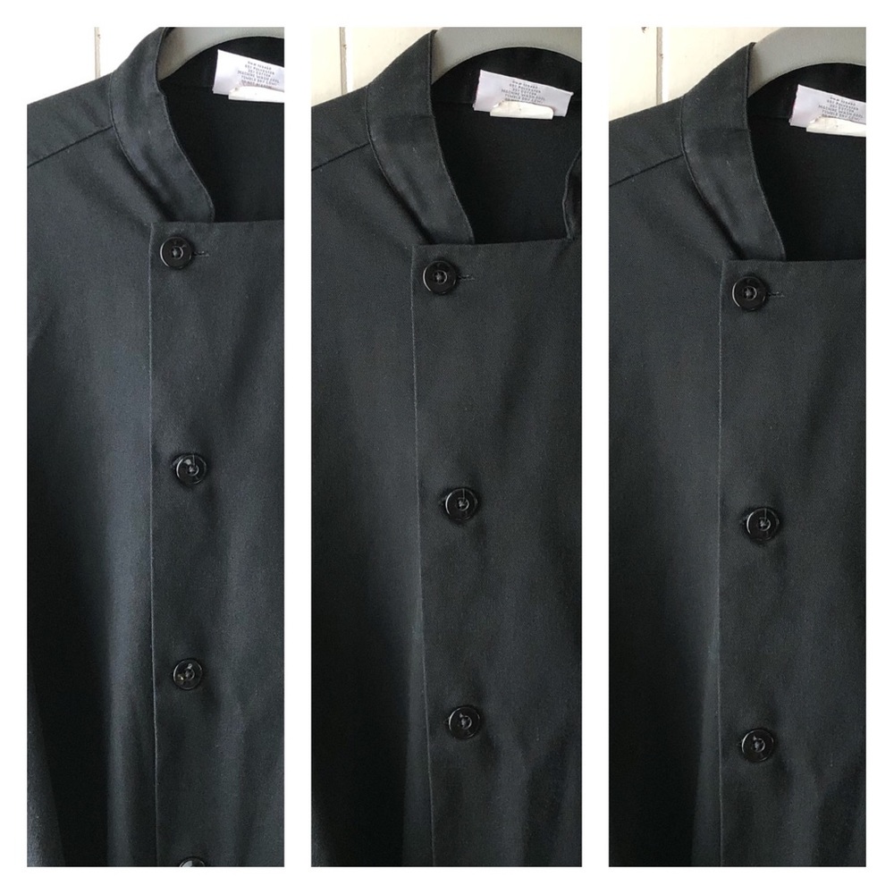 *LOT of 3* Chef Gear Uncommon Threads Black Work Kitchen Career L/S Top